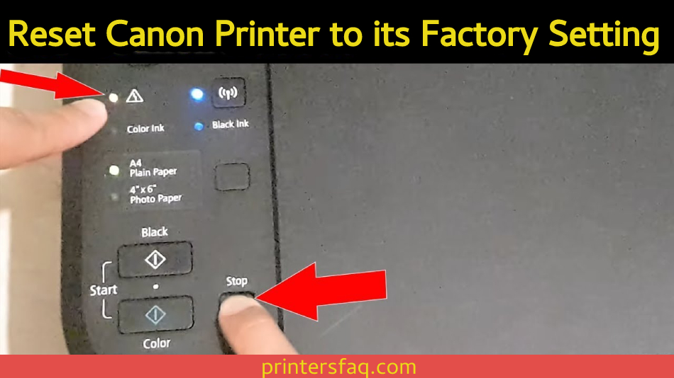 Canon Printer Factory Reset.