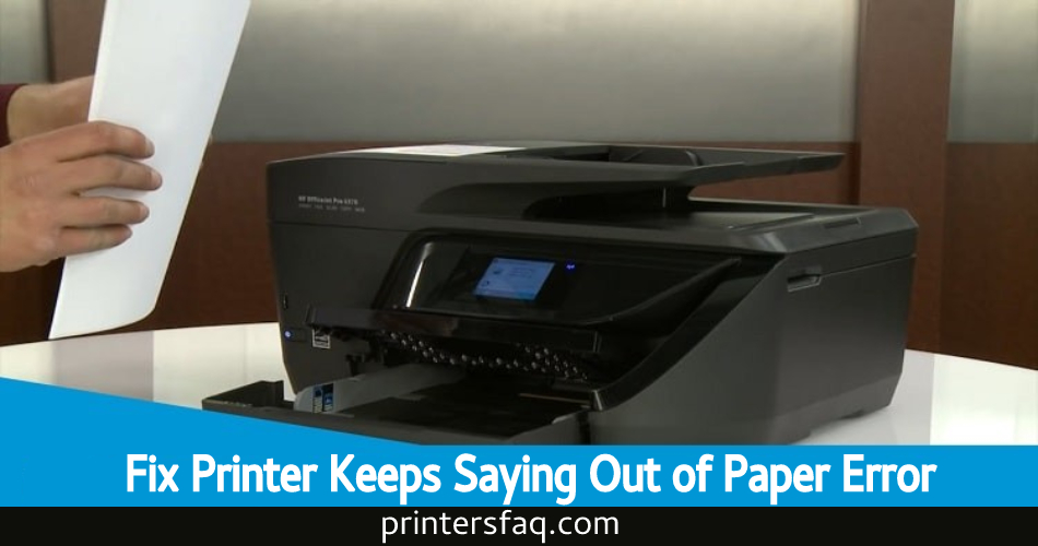Printer Saying Out of Paper